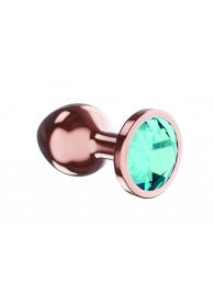 Пробка цвета розового золота с малиновым кристаллом Diamond Topaz Shine L - 8,3 см. - Lola Games - купить с доставкой в Нижнем Новгороде