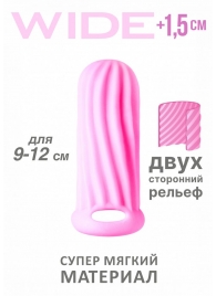 Розовый фаллоудлинитель Homme Wide - 11 см. - Lola Games - в Нижнем Новгороде купить с доставкой