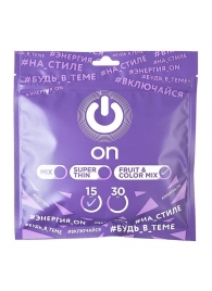 Цветные ароматизированные презервативы ON) Fruit   Color - 15 шт. - ON) - купить с доставкой в Нижнем Новгороде