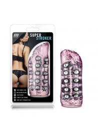 Розовый мастурбатор-вагина со стимулирующими бусинами Super Stroker - Blush Novelties - в Нижнем Новгороде купить с доставкой