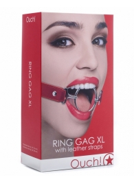 Расширяющий кляп Ring Gag XL с красными ремешками - Shots Media BV - купить с доставкой в Нижнем Новгороде