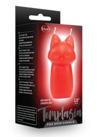 Красная БДСМ-свеча в форме злой кошки Fox Drip Candle - Blush Novelties - купить с доставкой в Нижнем Новгороде