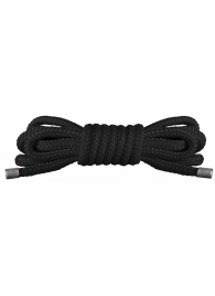 Чёрная нейлоновая верёвка для бандажа Japanese Mini - Shots Media BV - купить с доставкой в Нижнем Новгороде