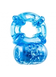 Голубое эрекционное виброкольцо Reusable 5 Function Cock Ring - Blush Novelties - в Нижнем Новгороде купить с доставкой