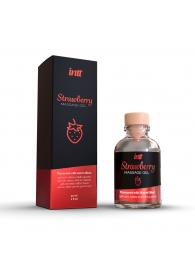 Массажный гель с ароматом клубники Strawberry - 30 мл. - INTT - купить с доставкой в Нижнем Новгороде