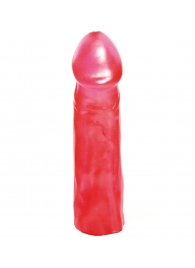 Розовая реалистичная насадка для трусиков с плугом - 19,5 см. - Джага-Джага - купить с доставкой в Нижнем Новгороде