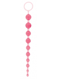 Розовая анальная цепочка - 26,7 см. - NMC