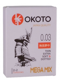 Набор из 4 презервативов OKOTO MegaMIX - Sitabella - купить с доставкой в Нижнем Новгороде