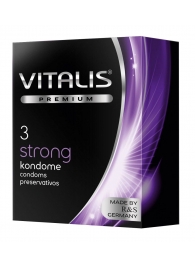 Презервативы с утолщенной стенкой VITALIS PREMIUM strong - 3 шт. - Vitalis - купить с доставкой в Нижнем Новгороде