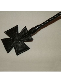 Короткий витой стек с наконечником-крестом - 70 см. - Подиум - купить с доставкой в Нижнем Новгороде