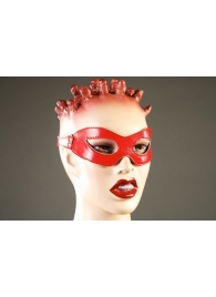 Красная лакированная маска-очки - Подиум - купить с доставкой в Нижнем Новгороде