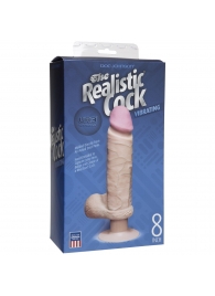 Вибромассажер-реалистик на присоске The Realistic Cock ULTRASKYN Vibrating 8”- 23,5 см. - Doc Johnson