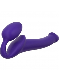 Фиолетовый безремневой страпон Silicone Bendable Strap-On - size S - Strap-on-me - купить с доставкой в Нижнем Новгороде