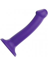Фиолетовый фаллоимитатор-насадка Strap-On-Me Dildo Dual Density size M - 18 см. - Strap-on-me - купить с доставкой в Нижнем Новгороде