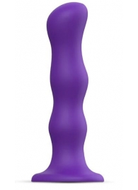 Фиолетовая насадка Strap-On-Me Dildo Geisha Balls size M - Strap-on-me - купить с доставкой в Нижнем Новгороде