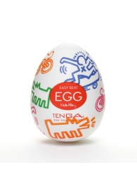 Мастурбатор-яйцо Keith Haring EGG STREET - Tenga - в Нижнем Новгороде купить с доставкой