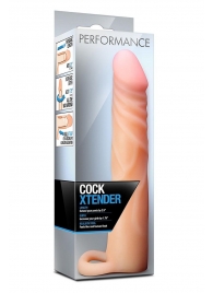 Телесная насадка на пенис Cock Xtender - 17,7 см. - Blush Novelties - в Нижнем Новгороде купить с доставкой