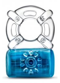 Синее эрекционное виброкольцо Pleaser Rechargeable C-Ring - Blush Novelties - в Нижнем Новгороде купить с доставкой
