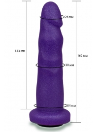 Фиолетовая реалистичная насадка-плаг - 16,2 см. - LOVETOY (А-Полимер) - купить с доставкой в Нижнем Новгороде