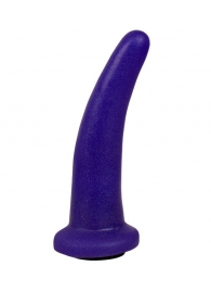 Фиолетовая гладкая изогнутая насадка-плаг - 13,3 см. - LOVETOY (А-Полимер) - купить с доставкой в Нижнем Новгороде