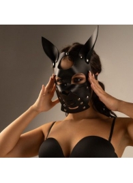 Черная маска  Собака  с ушками - Crazy Handmade - купить с доставкой в Нижнем Новгороде