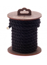 Черная хлопковая веревка для бондажа на катушке - 5 м. - Crazy Handmade - купить с доставкой в Нижнем Новгороде