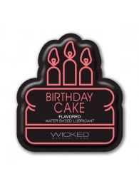 Лубрикант на водной основе со вкусом торта с кремом Wicked Aqua Birthday cake - 3 мл. - Wicked - купить с доставкой в Нижнем Новгороде