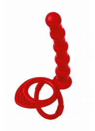 Красная насадка на пенис для двойного проникновения - 19,5 см. - ToyFa - купить с доставкой в Нижнем Новгороде