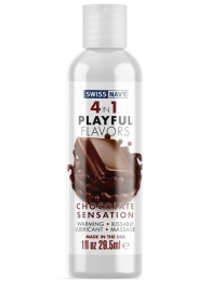 Массажный гель 4-в-1 Chocolate Sensation с ароматом шоколада - 29,5 мл. - Swiss navy - купить с доставкой в Нижнем Новгороде
