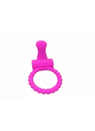 Розовое силиконовое эрекционное кольцо с вибрацией и язычком - 4sexdreaM - в Нижнем Новгороде купить с доставкой