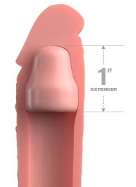 Телесная насадка-удлинитель 1 Inch Silicone X-tension - 17,8 см. - Pipedream - в Нижнем Новгороде купить с доставкой