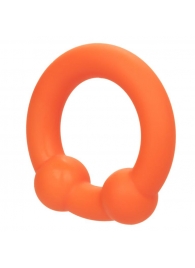Оранжевое эрекционное кольцо Liquid Silicone Dual Ball Ring - California Exotic Novelties - в Нижнем Новгороде купить с доставкой
