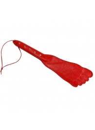 Красная хлопалка в форме ступни - 34,5 см. - Sitabella - купить с доставкой в Нижнем Новгороде