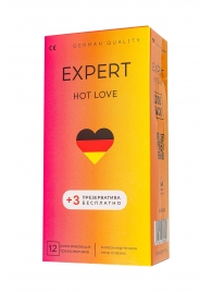 Презервативы EXPERT Hot Love с разогревающим эффектом - 12 шт.(+3 в подарок) - Expert - купить с доставкой в Нижнем Новгороде