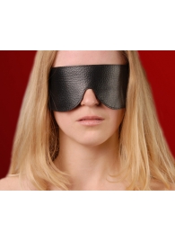 Чёрная широкая кожаная маска на глаза - Sitabella - купить с доставкой #SOTBIT_REGIONS_UF_V_REGION_NAME#
