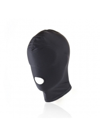 Черный текстильный шлем с прорезью для рта - Notabu - купить с доставкой в Нижнем Новгороде