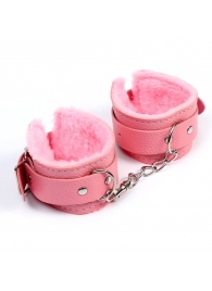 Стильные розовые наручники с мягкой подкладкой - Сима-Ленд - купить с доставкой в Нижнем Новгороде