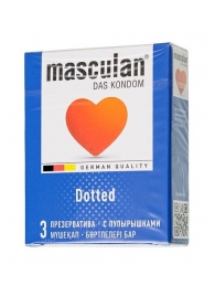 Презервативы с пупырышками Masculan Dotted - 3 шт. - Masculan - купить с доставкой в Нижнем Новгороде
