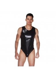 Мужское wet-look боди с прозрачной спинкой - La Blinque купить с доставкой