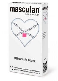 Ультрапрочные презервативы Masculan Ultra Safe Black - 10 шт. - Masculan - купить с доставкой в Нижнем Новгороде