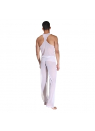 Белый полупрозрачный комплект: майка и брюки - La Blinque купить с доставкой