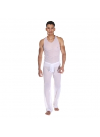Белый полупрозрачный комплект: майка и брюки - La Blinque купить с доставкой