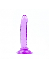 Фиолетовый анальный фаллоимитатор на присоске - 12 см. - Сима-Ленд