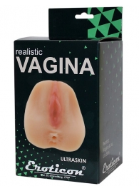 Телесный мастурбатор Realistic Vagina - вагина и анус - Eroticon - в Нижнем Новгороде купить с доставкой