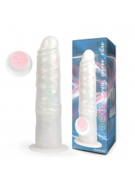 Белый вибратор-реалистик со световыми эффектами - 20,5 см. - Bior toys