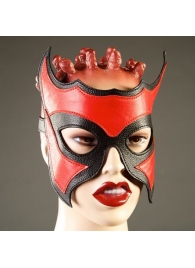 Кожаная маска-очки с красной вставкой - Подиум - купить с доставкой в Нижнем Новгороде