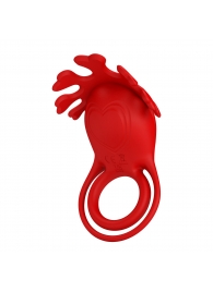 Красное эрекционное кольцо с вибрацией Ruben - Baile - в Нижнем Новгороде купить с доставкой