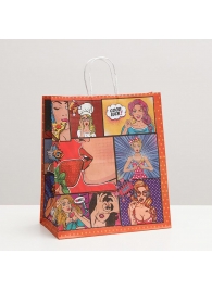 Подарочный крафтовый пакет Pop Art» - 32х19,5х37 см. - Сима-Ленд - купить с доставкой в Нижнем Новгороде