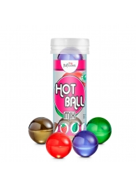 Ароматизированный лубрикант Hot Ball Mix на масляной основе (4 шарика по 3 гр.) - HotFlowers - купить с доставкой в Нижнем Новгороде