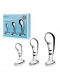 Набор из 3 стальных стимуляторов простаты Stainless Steel P-spot Training Set - b-Vibe - в Нижнем Новгороде купить с доставкой